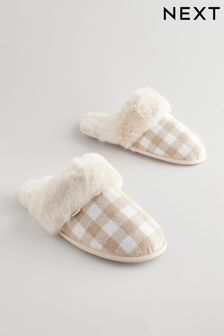 Furry slippers womens best sale