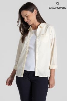 Craghoppers Kiwi Long Sleeved White Shirt (B78548) | $124