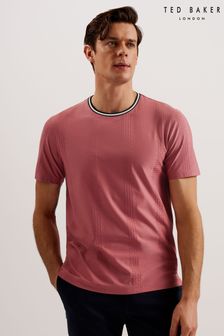 Ted Baker Slim Fit Pink Rousel Jacquard T-Shirt