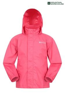 Różowy - Nieprzemakalna kurtka dziecięca Mountain Warehouse Pakka (B78801) | 160 zł