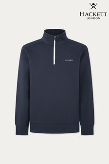 Hackett London Herren Sweatshirt mit Reißverschluss, Blau (B78902) | 306 €