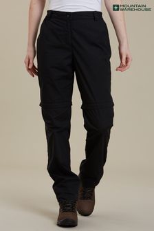 Mountain Warehouse Black Womens Quest Zip-Off Hiking Trousers (B79052) | SGD 74