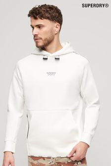 白色 - Superdry Sport Tech Logo Loose Hoodie (B79094) | NT$3,030