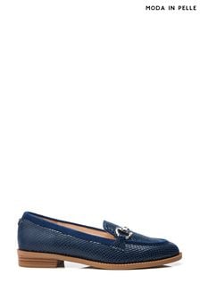 Темно-синий - Franzie Snaffle Trim Slipper Cut Loafer (B79120) | €118