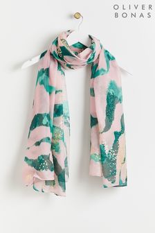 Oliver Bonas粉色斑馬印花輕量圍巾 (B79166) | NT$1,310