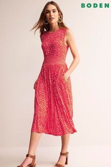 Boden Red Thea Sleeveless Midi Dress (B79169) | $146