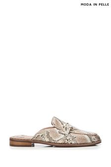 طبعات حيوانات - Moda In Pelle Ellajean Mule Slip-on Shoes With Trim (B79237) | 494 د.إ