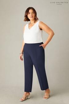 Live Unlimited Blue Curve Tailored Side Split Trousers (B79267) | 472 LEI