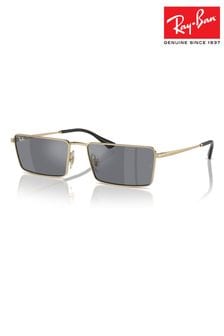 Ray-ban Gold Tone Emy Rb3741 Rectangle Sunglasses (B79506) | 940 zł