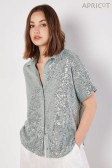 Apricot Green Sequin Resort Shirt (B79556) | NT$1,870