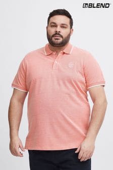 Rot - Blend Kurzärmeliges Polo-Shirt aus Piqué (B79626) | 28 €