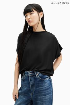 AllSaints Black Natalie T-Shirt (B79897) | AED272