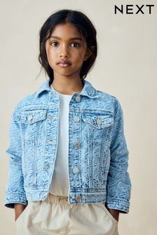 Mid Blue Denim Denim Heart Western 100% Cotton Jacket (3-16yrs) (B79985) | $32 - $42