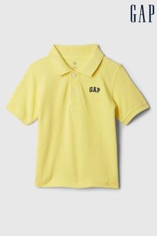 Gap Yellow Logo Short Sleeve Pique Polo Baby Shirt (Newborn-5yrs) (B80340) | Kč395
