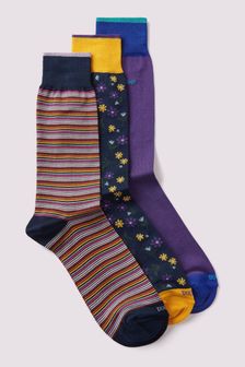 بنفسجي - طقم هدايا حزمة من ثلاثة جوارب رجالي Duchamp (B80506) | 319 ر.س