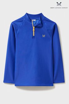 Crew Clothing Company Klassisches, langärmeliges Sonnenschutz-Shirt aus Polyester, Blau/Uni (B80706) | 31 € - 34 €