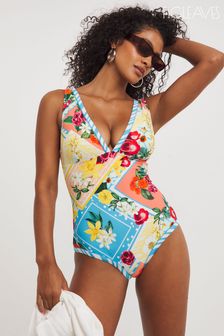 Figleaves Non Wired Plunge White Swimsuit