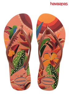 Havaianas Schmale Sandalen mit tropischem Muster, Nude (B80841) | 52 €