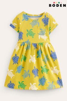 黃色 - Boden短袖童趣平織連身裙 (B80885) | NT$980 - NT$1,070