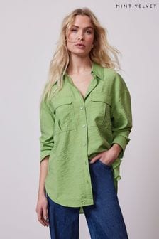 Mint Velvet Green Green Utility Detail Shirt (B80932) | KRW168,600
