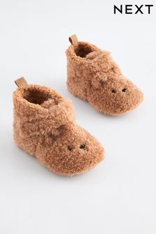 Boys Newborn Unisex Older Girls Younger Boys Slippers Brown 56 62cm Next Luxembourg