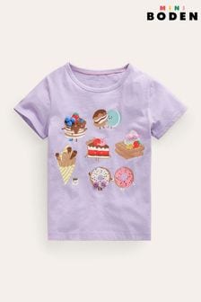 Boden Purple Printed Graphic T-Shirt (B81217) | HK$195 - HK$216
