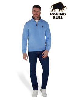 Raging Bull sweat à col zippé avec écusson bleu (B81300) | €81 - €93