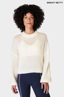 Sweaty Betty Lily White Hera Open Back Sweater (B81468) | kr1,493