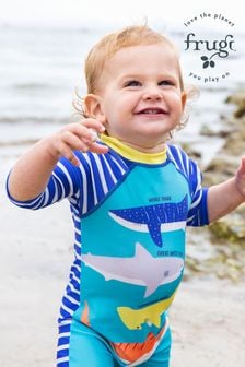 Frugi Blue Stripe Little Sunsafe Suit (B81499) | kr510 - kr550