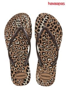 Havaianas Slim Natural Animal Print Sandals (B81648) | kr550