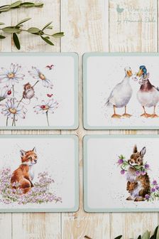 Wrendale White Large Designs Wildflowers 4 Placemats 40x29cm (B81966) | €49