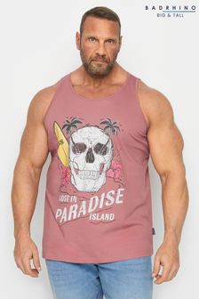 BadRhino Big & Tall Pink Lost In Paradise Print Vest (B82336) | €23