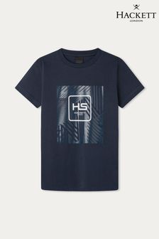 Hackett London Older Boys Blue Short Sleeve T-Shirt (B82596) | AED222