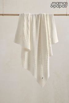 Mamas & Papas Cream Small Knitted Blanket Pointelle (B82604) | €44