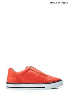 Moda in Pelle Orange BENNI Elastic Slip On Trainers (B82645) | $189
