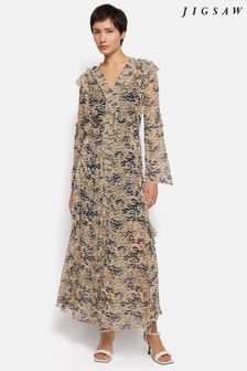 שמלת מקסי במרקם מקומט בצבע קורל דגם Scape של Jigsaw (B82751) | ‏1,760 ‏₪
