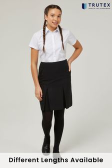 Trutex Black 18" Twin Pleat School Skirt (10-17 Yrs) (B82805) | ￥3,700 - ￥4,230