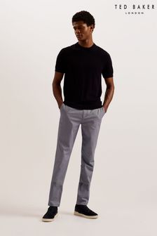 Ted Baker Blue Turney Slim Fit Dobby Chino Trousers (B82918) | 512 QAR