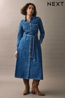 Women s Dresses Tall Denim Long Sleeve Clothing Next Luxembourg