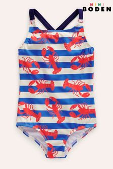Boden Pink Cross-Back Printed Swimsuit (B83256) | KRW36,300 - KRW40,600