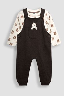 Jojo Maman Bébé Bear Applique Dungarees & Top Set (B83343) | 170 zł