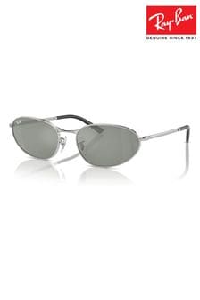 Ray-Ban Silver Tone Rb3734 Irregular Sunglasses