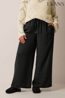 Curve Wide Leg Air Flow White Ground Trousers (B83412) | €52