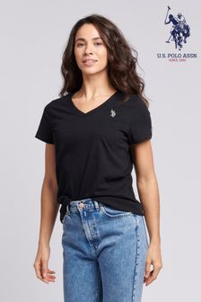 U.S. Polo Assn. Regular Fit Womens V-Neck T-Shirt (B83567) | 159 SAR