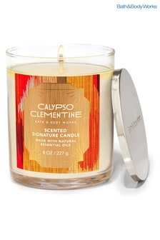 Bath & Body Works Clear Calypso Clementine Signature Single Wick Candle 8 oz / 227 g (B83683) | €27
