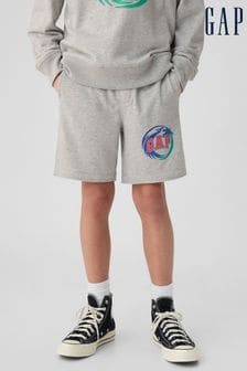 Серый - Gap Logo Graphic Pull On Shorts (4-13 лет) (B83713) | €16