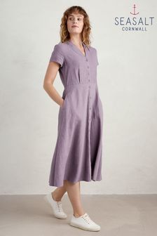 Seasalt Cornwall Purple Petite Carved Wood Dress (B83848) | $176