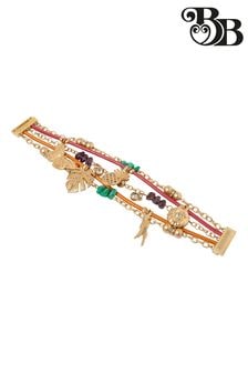 Bibi Bijoux Gold Tone Safari Layered Cuff Bracelet