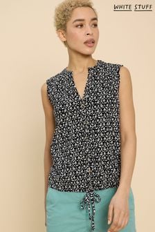 White Stuff Black Tulip Jersey Sleeveless Shirt (B83990) | HK$452