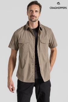 Craghoppers Kiwi Short Sleeved Brown Shirt